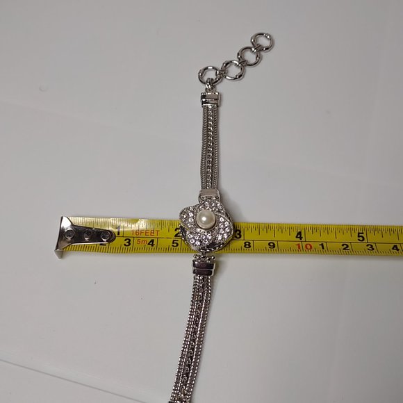 Cute Silver Tone Bracelet Or Anklet Just Under 9 Inches - Picture 12 of 13